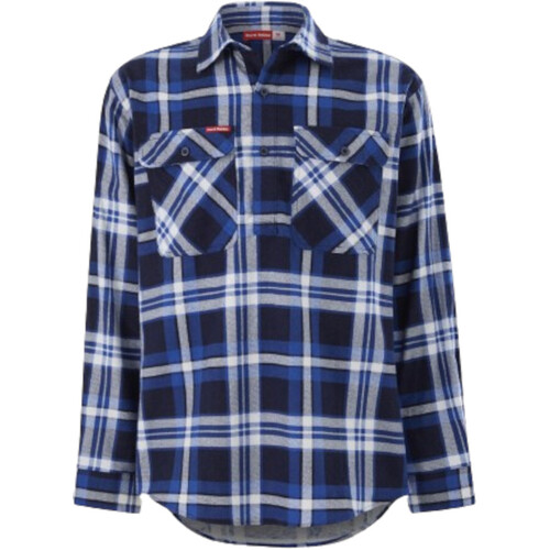 WORKWEAR, SAFETY & CORPORATE CLOTHING SPECIALISTS CORE - LONG SLEEVE CLOSED FRONT CHECK FLANNEL SHIRT