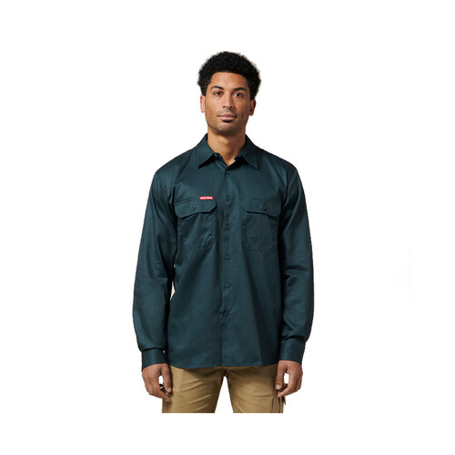 WORKWEAR, SAFETY & CORPORATE CLOTHING SPECIALISTS - Foundations - Cotton Drill Shirt Long Sleeve