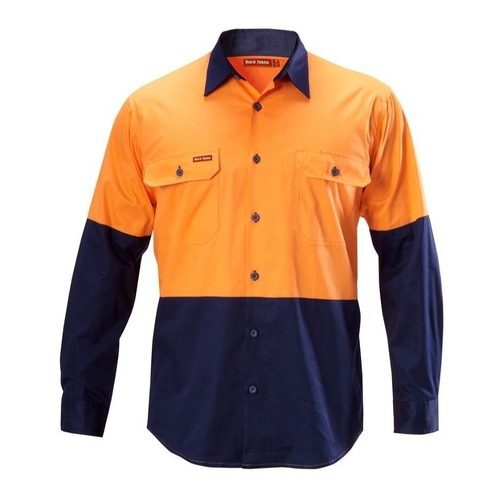 WORKWEAR, SAFETY & CORPORATE CLOTHING SPECIALISTS Koolgear - Hi-Vis Two Tone Vented Shirt Long Sleeve