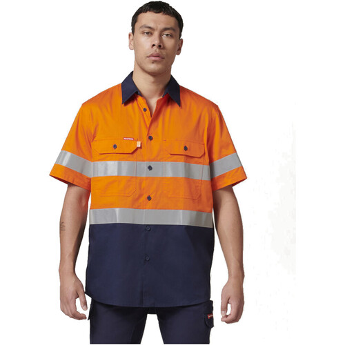 WORKWEAR, SAFETY & CORPORATE CLOTHING SPECIALISTS S/S HV 2T TAPE SHIRT