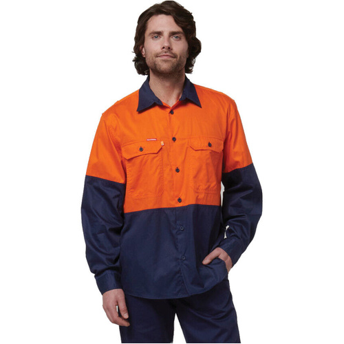 WORKWEAR, SAFETY & CORPORATE CLOTHING SPECIALISTS Core - Shirt Long Sleeve 2 Tone Vented